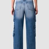Jeans Wide Leg Azul Claro para Mujer - Cargo