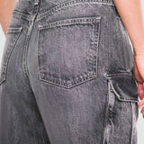 Jeans Baggy Negro para Mujer - Cargo