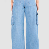 Jeans Relaxed Azul Claro para Mujer – Cargo