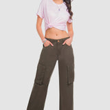Pantalón Loose Olivo para Mujer - Cargo