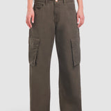 Pantalón Loose Olivo para Mujer - Cargo