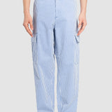 Pantalón Cargo Hombre Gabardina Jardin Rayas Regular Oggi