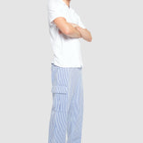 Pantalón Cargo Hombre Gabardina Jardin Rayas Regular Oggi