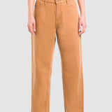 Jeans Amplio Camel para Mujer - Happiness