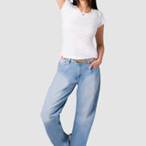 Jeans Loose Azul Claro para Mujer - Happiness