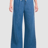 Jeans Wide Leg Azul Claro para Mujer