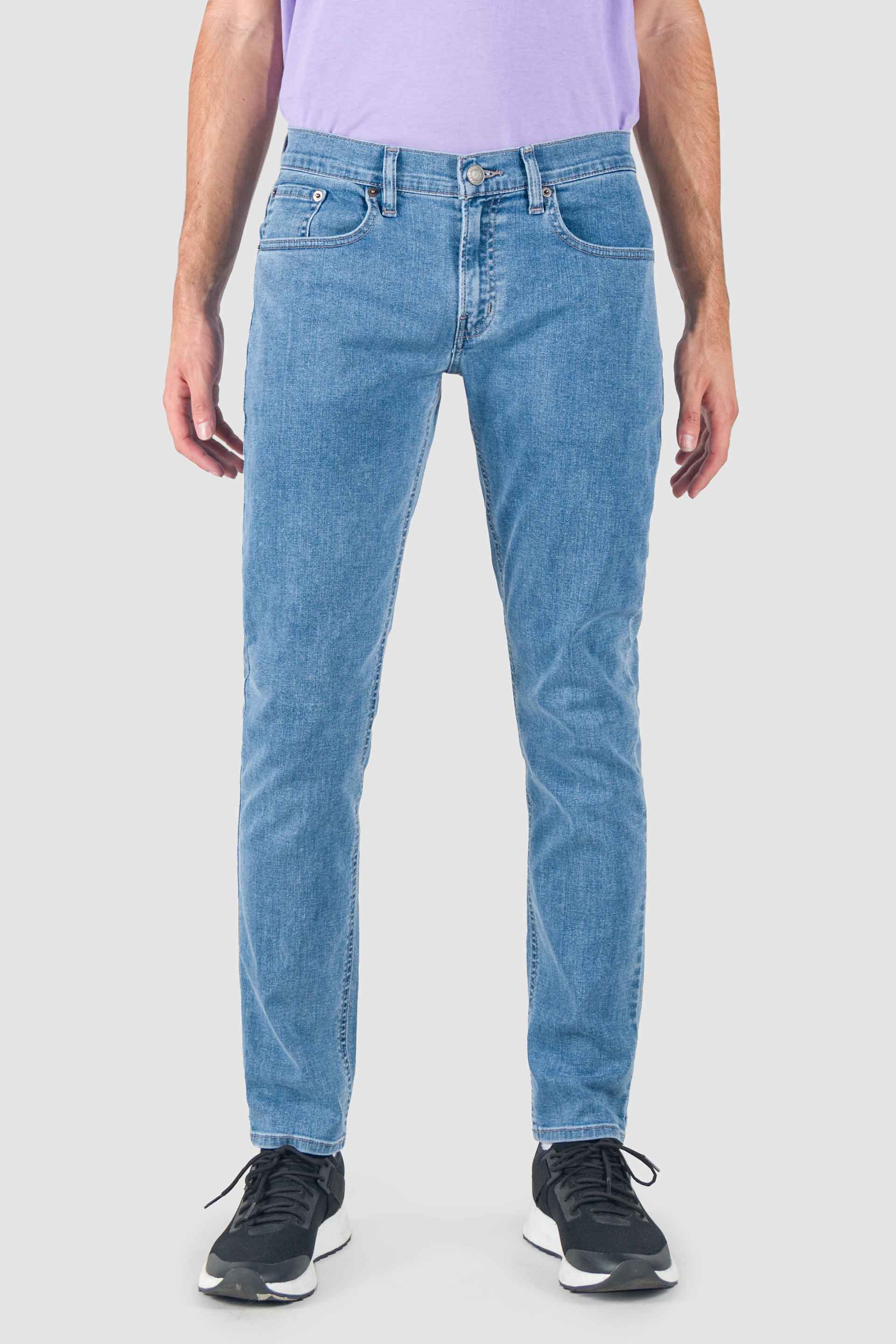 Jeans Skinny Azul Claro para Hombre Corte Perfecto Oggi Jeans