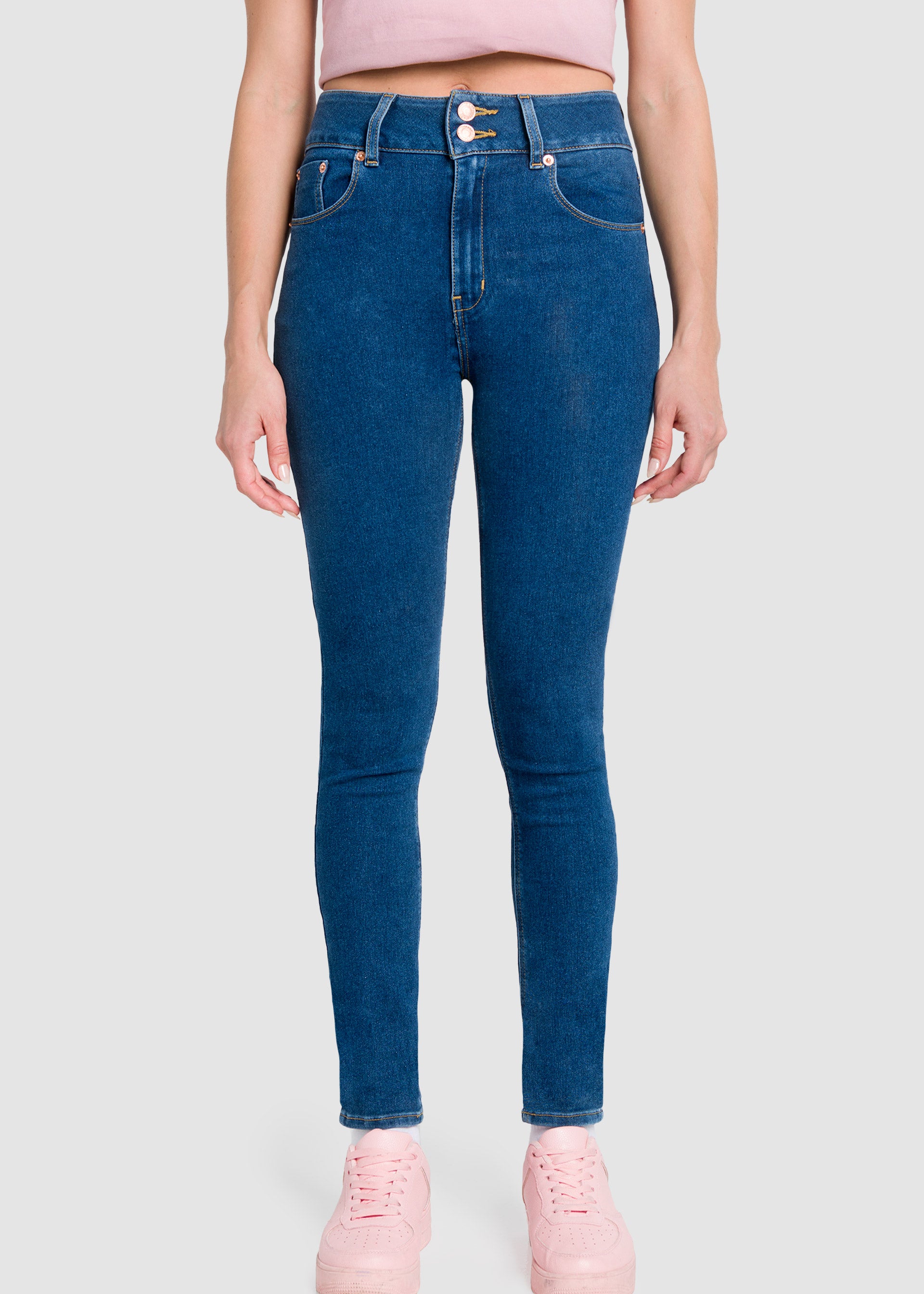 Jeans Mujer Mezclilla Stretch Katia Súper Skinny Satin Oggi