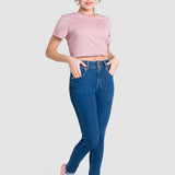 Jeans Mujer Mezclilla Stretch Katia Súper Skinny Satin Oggi