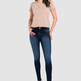 Jeans Súper Skinny Azul Oscuro para Mujer - Katia