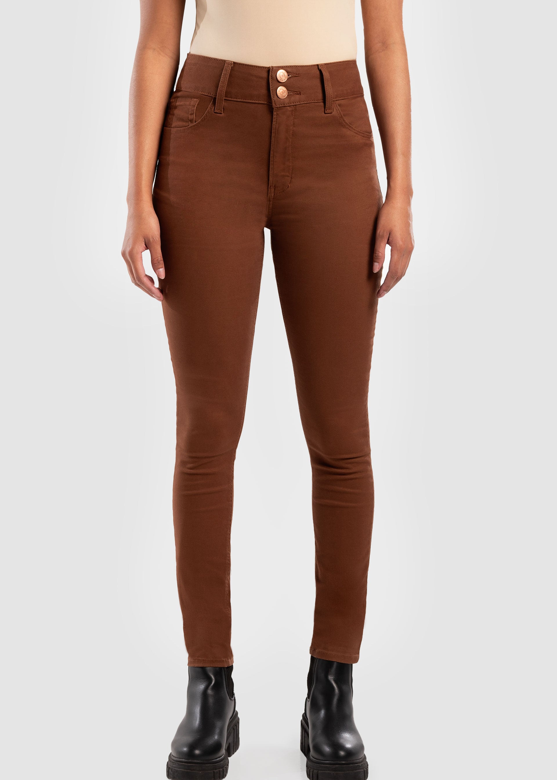 Pantalón Moda Mujer Gabardina Stretch Katia Súper Skinny Triny Oggi