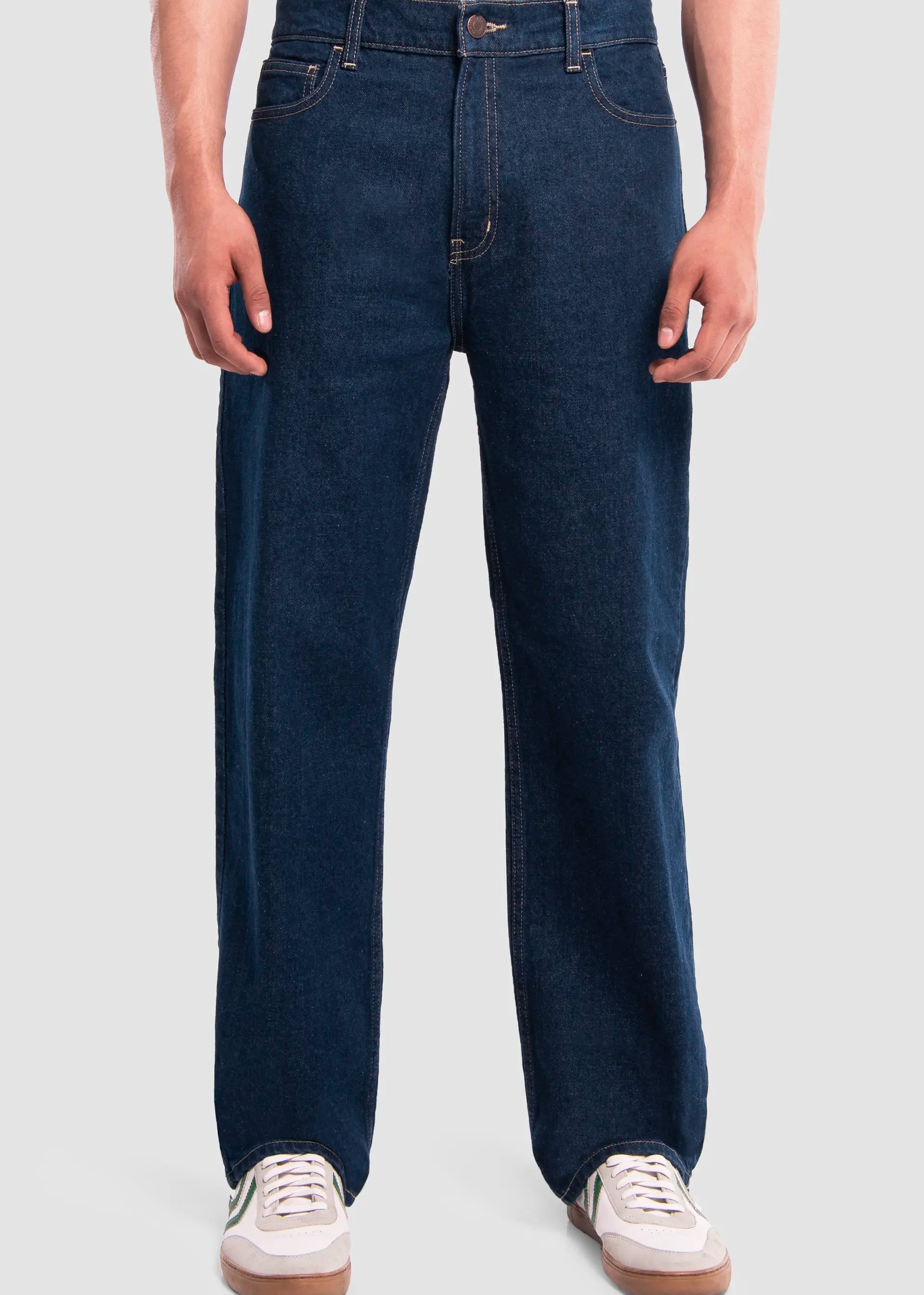 Jeans Hombre Mezclilla Confort Leader Relaxed Agean Oggi