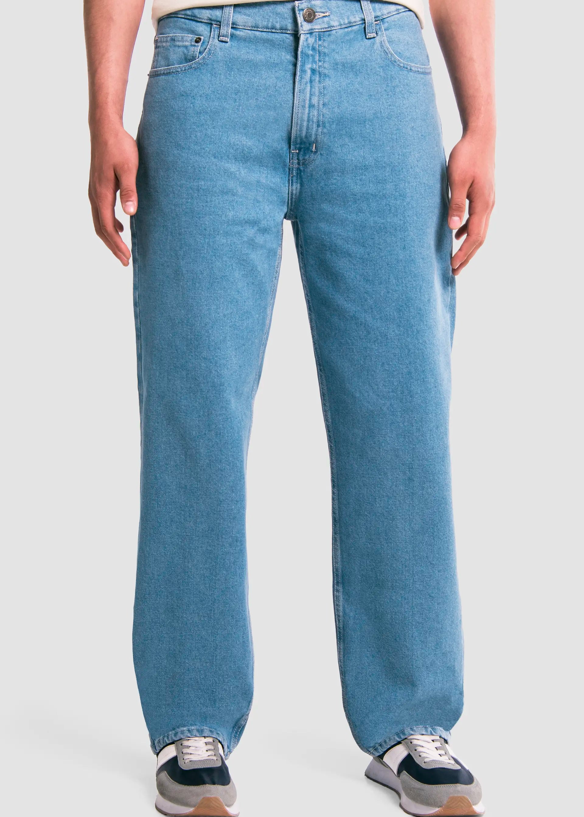 Jeans Hombre Mezclilla Confort Leader Relaxed Agean Oggi