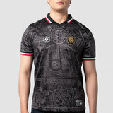 Jersey de Fútbol Tipo Polo Negro para Hombre - México