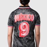 Jersey de Fútbol Tipo Polo Negro para Hombre - México