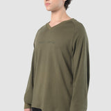 Playera Regular Olivo para Hombre - Manga Larga