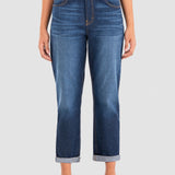 Jeans Moda Mujer Mezclilla Confort Mom Relaxed Dark Oggi
