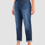 Jeans Moda Mujer Mezclilla Confort Mom Relaxed Dark Oggi
