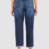 Jeans Moda Mujer Mezclilla Confort Mom Relaxed Dark Oggi