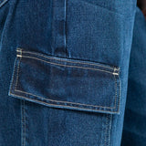 Jeans Baggy Azul Oscuro para Mujer - Cintura Alta