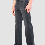 Jeans Amplio Negro para Hombre - Cintura Alta