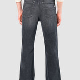 Jeans Amplio Negro para Hombre - Cintura Alta