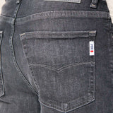 Jeans Amplio Negro para Hombre - Cintura Alta