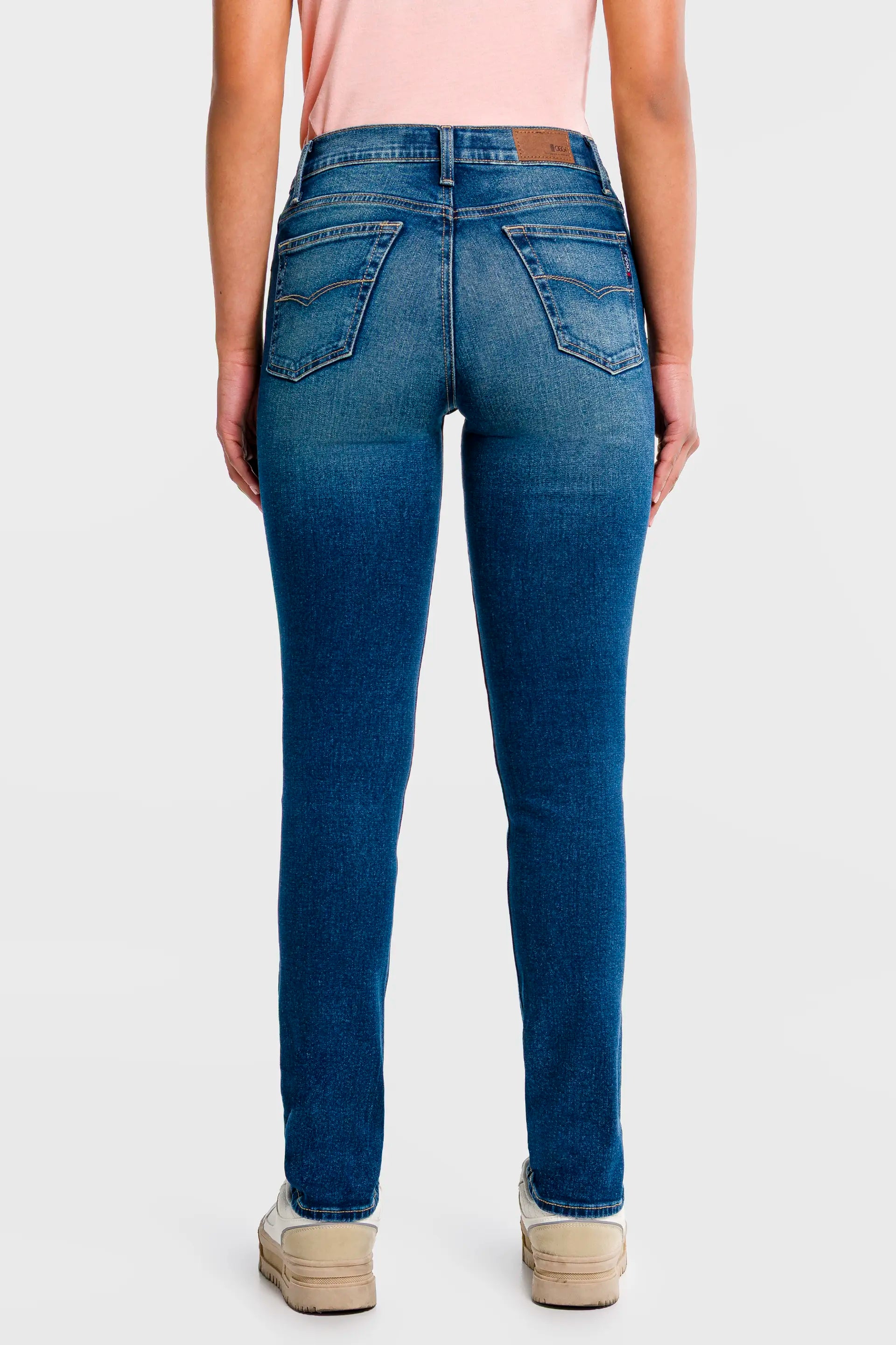 Jeans Slim Azul para Mujer Passion Cintura Alta y Fit Perfecto
