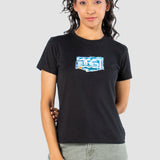 Playera Regular Negro para Mujer - Manga Corta