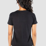 Playera Regular Negro para Mujer - Manga Corta