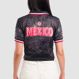 Jersey de Fútbol Tipo Polo Negro para Mujer - México