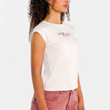 Playera Mujer Manga Corta Regular Bordado Oggi