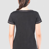 Playera Regular Negro para Mujer - Manga Corta