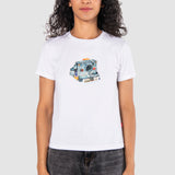 Playera Regular Blanca para Mujer - Manga Corta
