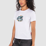 Playera Regular Blanca para Mujer - Manga Corta