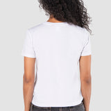 Playera Regular Blanca para Mujer - Manga Corta