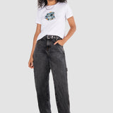 Playera Regular Blanca para Mujer - Manga Corta