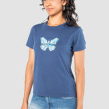 Playera Regular Azul para Mujer - Manga Corta