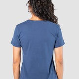 Playera Regular Azul para Mujer - Manga Corta