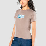Playera Regular Café para Mujer - Manga Corta