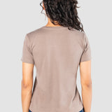 Playera Regular Café para Mujer - Manga Corta