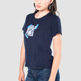 Playera Regular Azul Marino para Mujer - Manga Corta