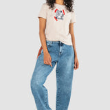 Playera Regular Beige para Mujer - Manga Corta