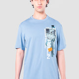Playera Regular Azul Claro para Hombre - Estampado