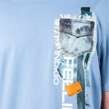 Playera Regular Azul Claro para Hombre - Estampado
