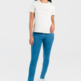 Playera Moda Mujer Manga Corta Brillos Regular Oggi