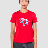 Playera Regular Roja para Mujer - Manga Corta