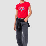 Playera Regular Roja para Mujer - Manga Corta
