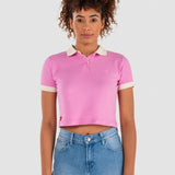 Playera Polo Mujer Manga Corta Slim Rib Oggi