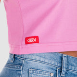 Playera Polo Mujer Manga Corta Slim Rib Oggi